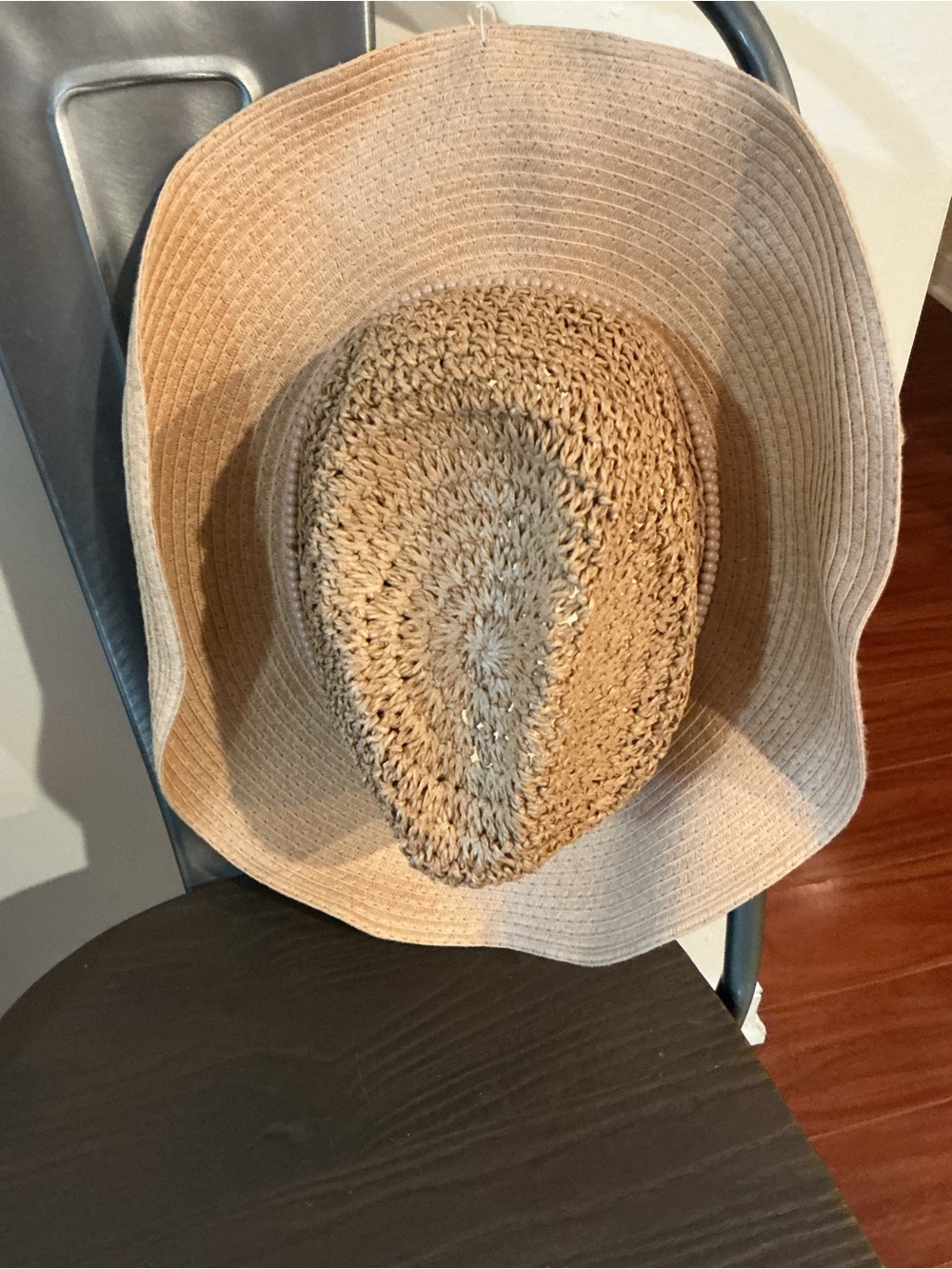 Crown Vintage Straw Wide-Brim Sun Hat in Natural Tan Size Small New w Tags - Picture 11 of 15